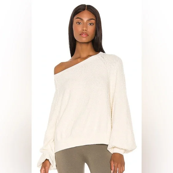 Free People Found My Friend Pullover Cream/Beige Medium - Picture 4 of 10